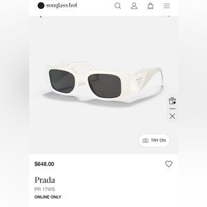 Prada white sunglasses